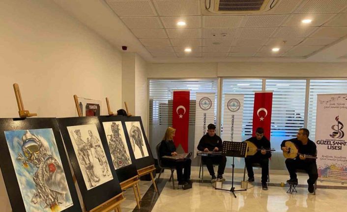 Antakya’da güzel sanatlar lisesi öğrencilerinden resim sergisi