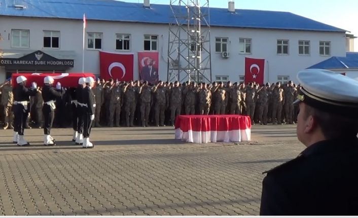 Atış eğitimi sırasında şehit olan polis için tören düzenlendi