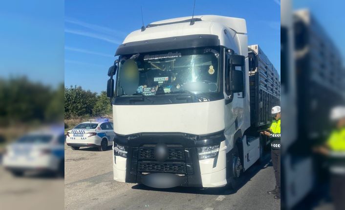 Babaeski’de trafik ekiplerinden ‘takograf’ denetimi