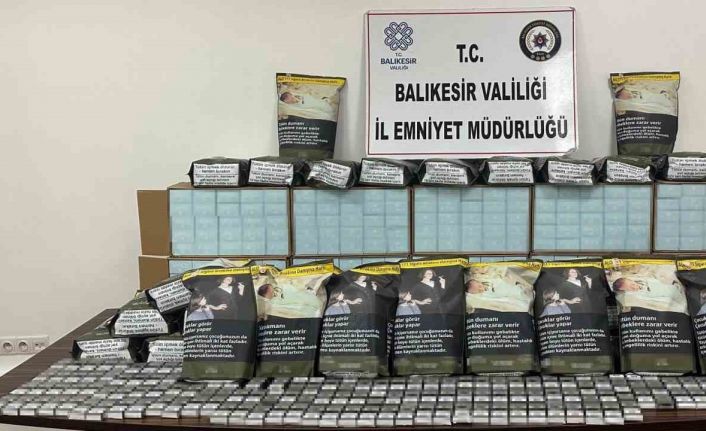 Balıkesir’de kaçak tütün ve makaron operasyonu: 1 şahıs tutuklandı