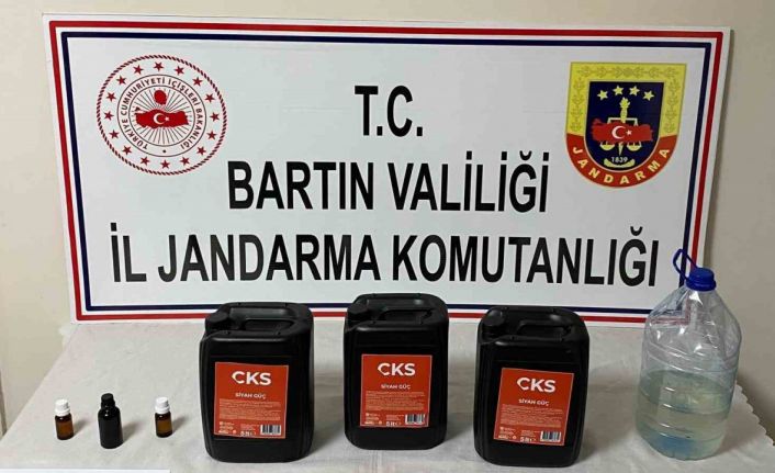 Bartın’da 15 litre etil alkol ele geçirildi