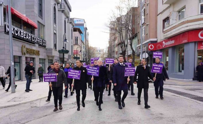 Bilecikli erkekler ‘Kadına Karşı Şiddete Hayır’ demek için yürüdü