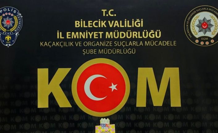 Bilecik’te 7 bin 444 adet doldurulmuş makaron ele geçirildi