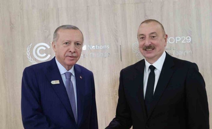 Cumhurbaşkanı Erdoğan, Azerbaycan Cumhurbaşkanı Aliyev ile görüştü