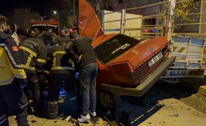 Edirne’de zincirleme trafik kazası: 1 Yaralı