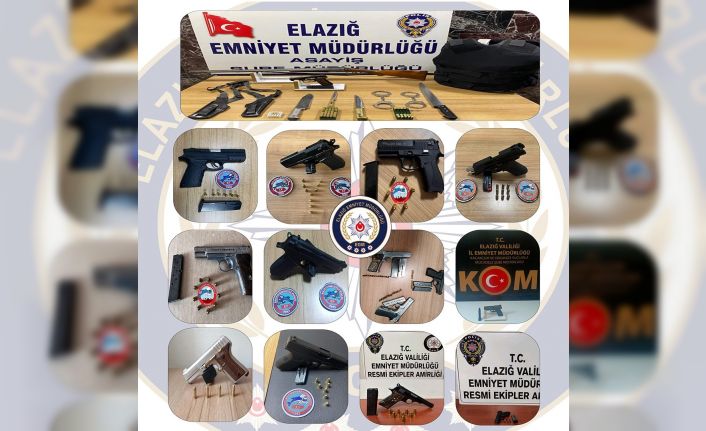 Elazığ’da ruhsatsız tabanca ve tüfek taşıyan 16 şahıs yakalandı