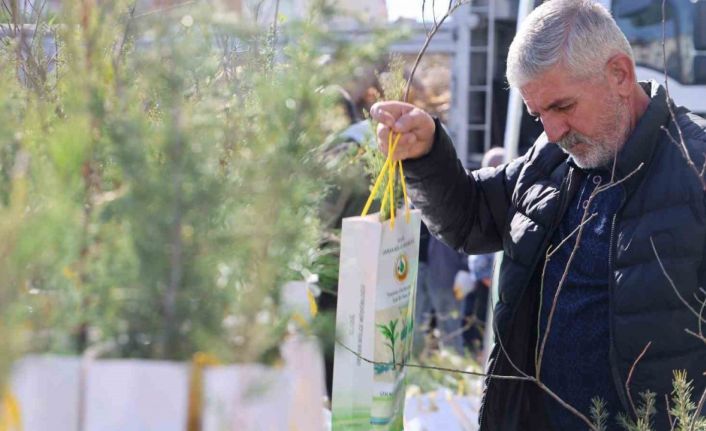 Elazığ’da vatandaşlara 23 bin adet ücretsiz fidan dağıtıldı