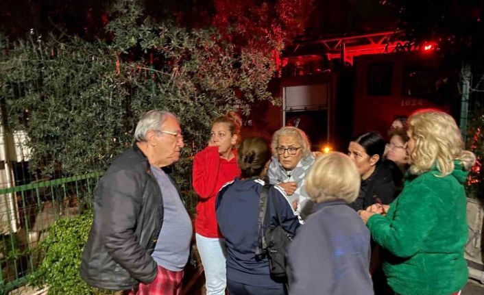 Evi yanan yaşlı kadın, canını zor kurtardı