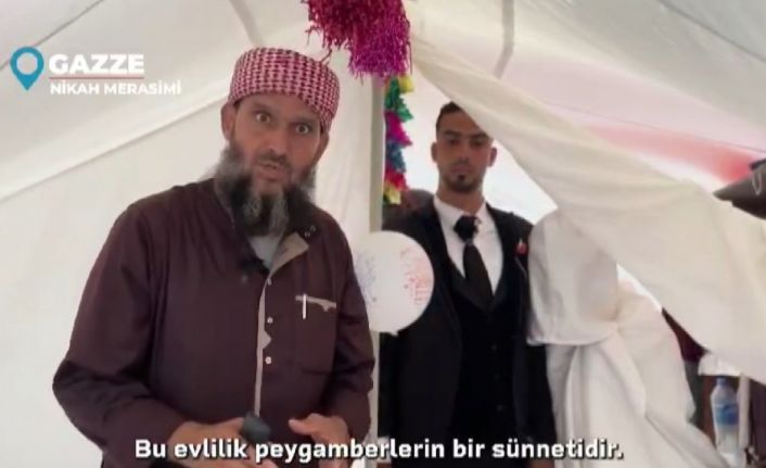 Gazze’de hain saldırıların gölgesinde umutlandıran düğün