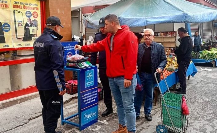 Germencik’te pazar yerlerinde tartı uygulaması başladı