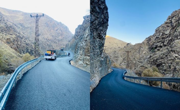 Hakkari’deki tehlikeli yollara çelik bariyerli önlem