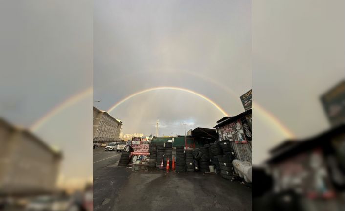 İstanbul’da gökkuşağı manzarası mest etti