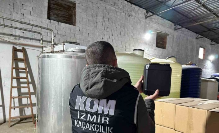 İzmir’de sahte içki operasyonu; 28 ton etil alkol ele geçirildi