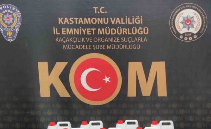 Kastamonu’da 40 litre etil alkol ele geçirildi