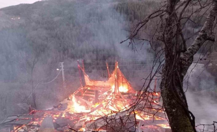 Kastamonu’da alevlere teslim olan ev kullanılmaz hale geldi