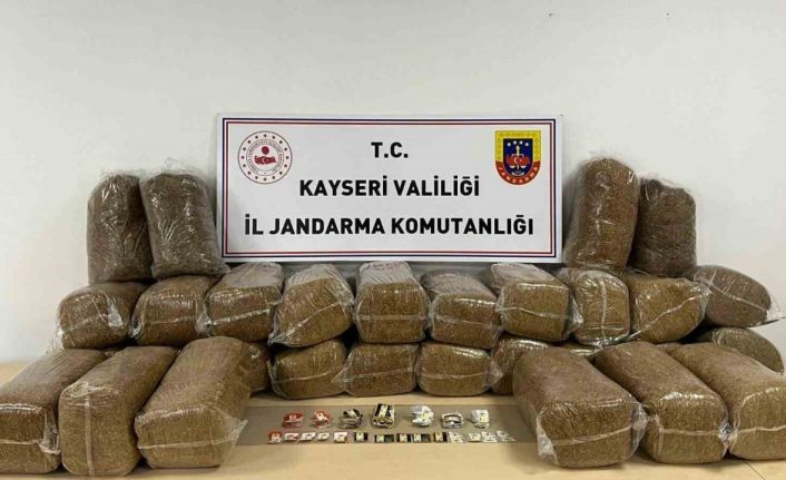 Kayseri’de 183 kilo bandrolsüz tütün ele geçirildi