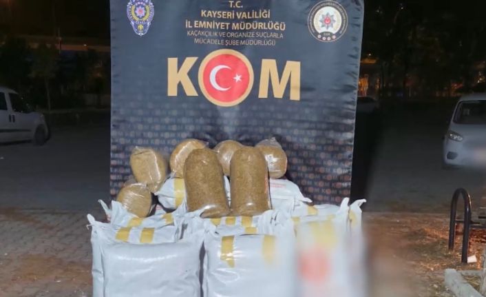 Kayseri’de 655 kilo kaçak tütün ele geçrildi