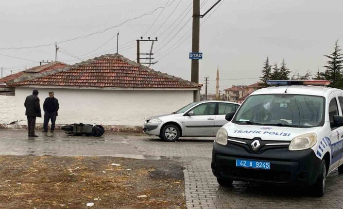 Konya’da otomobil elektrikli bisiklet ile çarpıştı: 1 yaralı