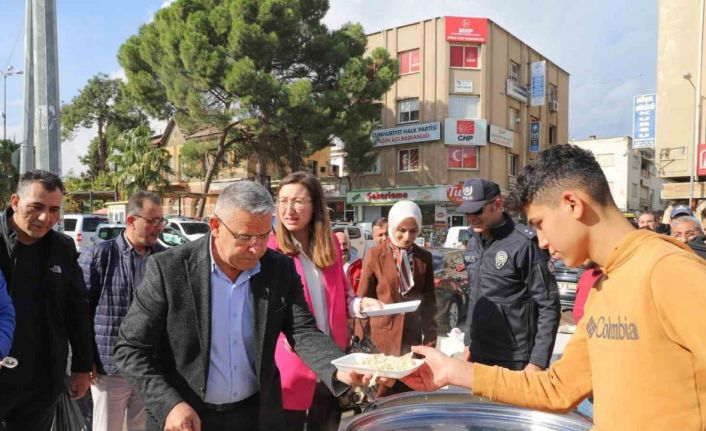 Köşk emniyeti yeni araçları için pilav hayrı gerçekleştirdi