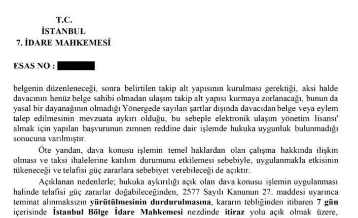 Mahkeme, İBB’nin ‘keyfi davrandığına’ hükmetti