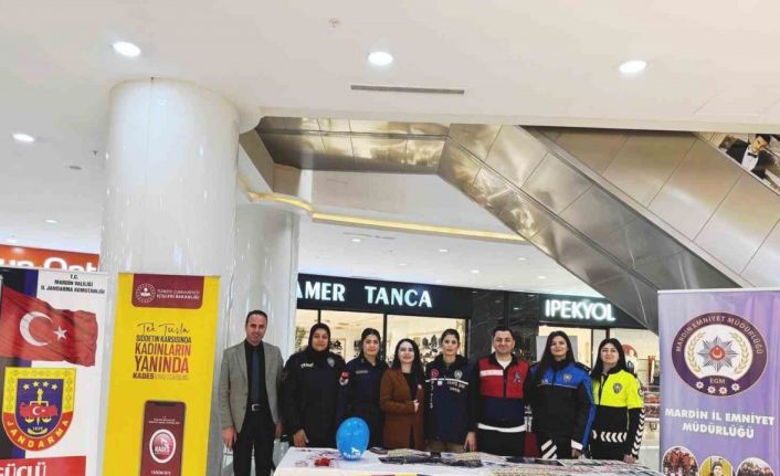 Mardian Mall’da kadına şiddete hayır standı açıldı