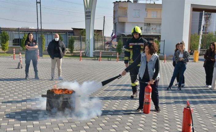 Mersin’de meskun mahalde yangına müdahale eğitimi verildi