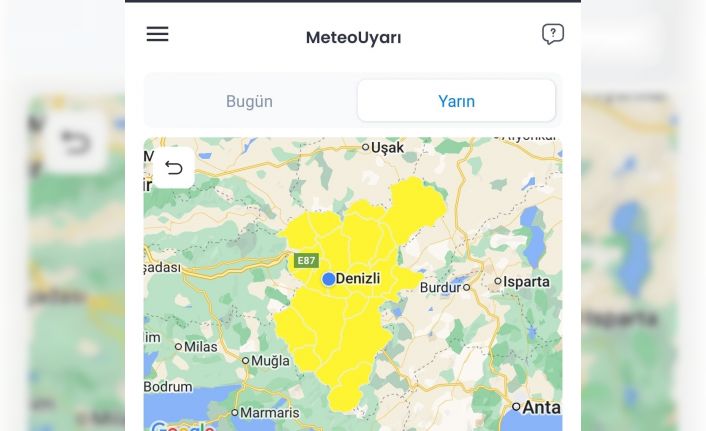 Meteoroloji Denizli’yi kuvvetli rüzgar ve fırtınaya karşı uyardı