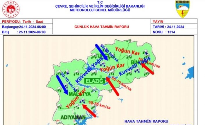 Meteorolojiden yoğun kar ve kuvvetli rüzgar uyarısı