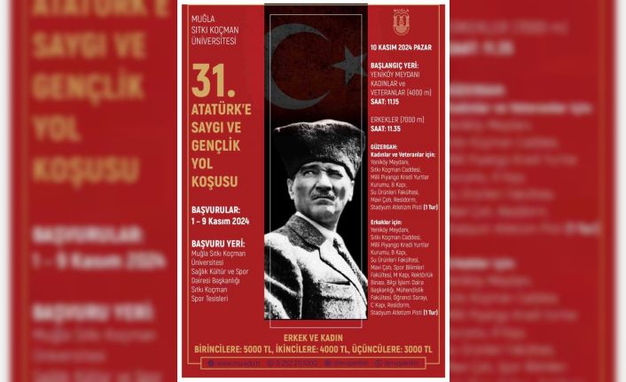 MSKÜ 31’inci Atatürk’e Saygı Gençlik Yol koşusu Pazar günü