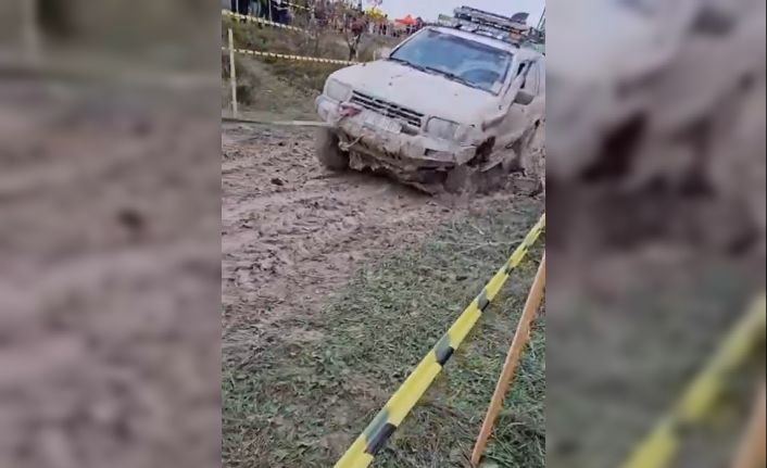 Offroad parkurunda ilginç anlar