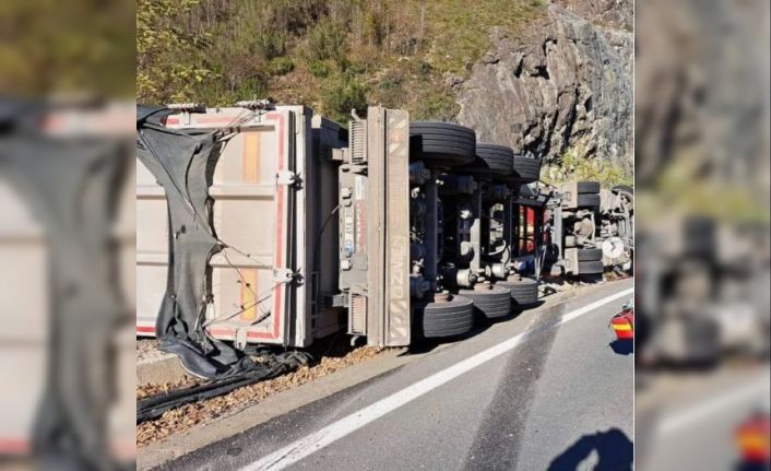 Ordu’da devrilen tırın altında kalan sürücü hayatını kaybetti