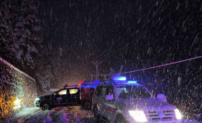 Rize’de karda kayan kamyonet dereye uçtu: 3 yaralı