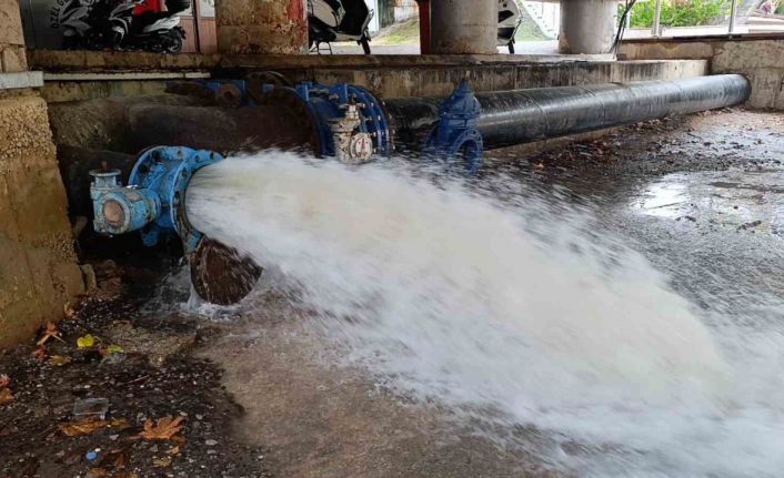 Sağanak sonrası sulardaki bulanıklaşma depodaki suyu tahliye ettirdi