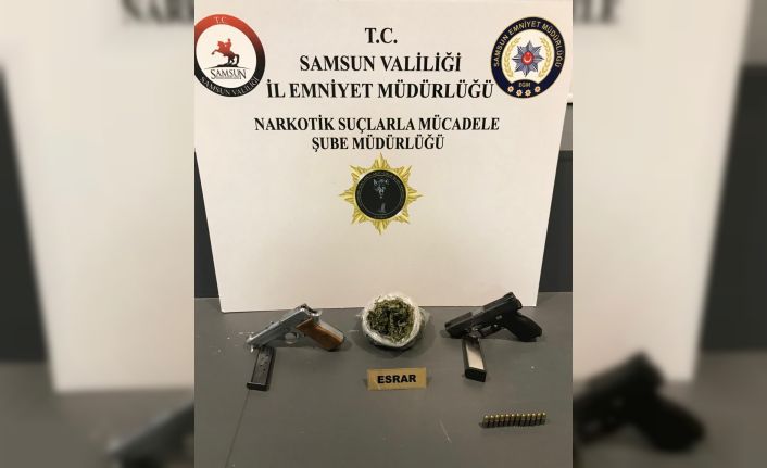 Samsun’da uyuşturucu ve silah operasyonu: 4  gözaltı