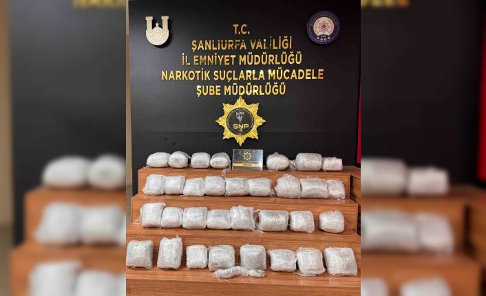 Şanlıurfa’da 35 kilogram uyuşturucu ele geçirildi