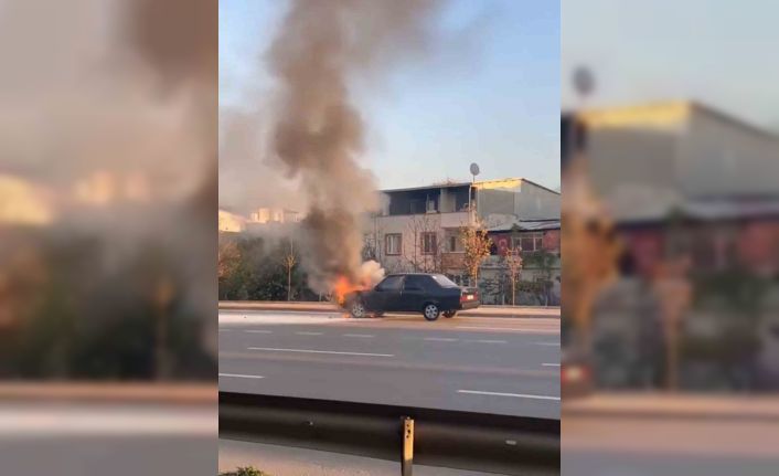 Seyir halindeki Tofaş alev topuna döndü