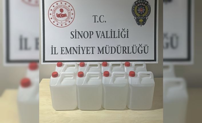 Sinop’ta 40 litre etil alkol ele geçirildi