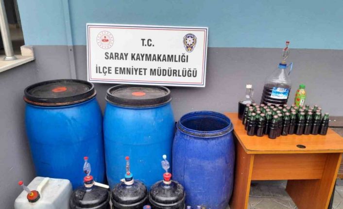 Tekirdağ’da 386 litre kaçak içki ele geçirildi