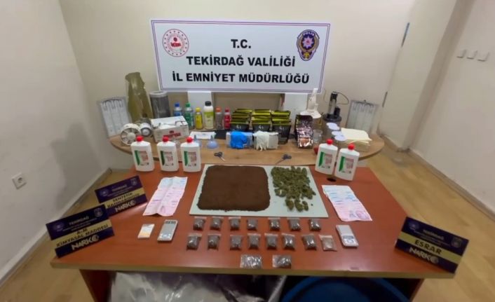 Tekirdağ’da 59 ekip ve 250 polisle dev narkotik operasyon