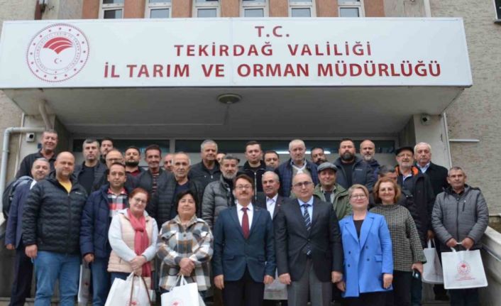 Tekirdağ’da çiftçilere tarımda suyun etkin kullanımı anlatıldı