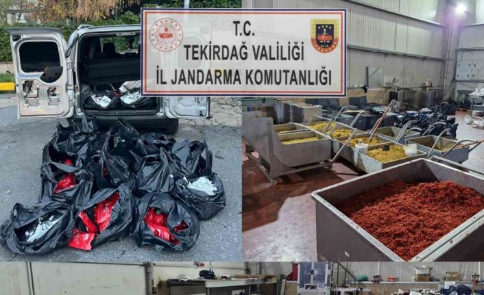 Tekirdağ’da kaçak tütün operasyonu: 3 milyonluk nargile tütünü ele geçirildi