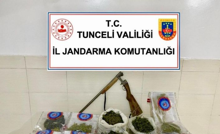 Tunceli’de uyuşturucu ve ruhsatsız silah operasyonu