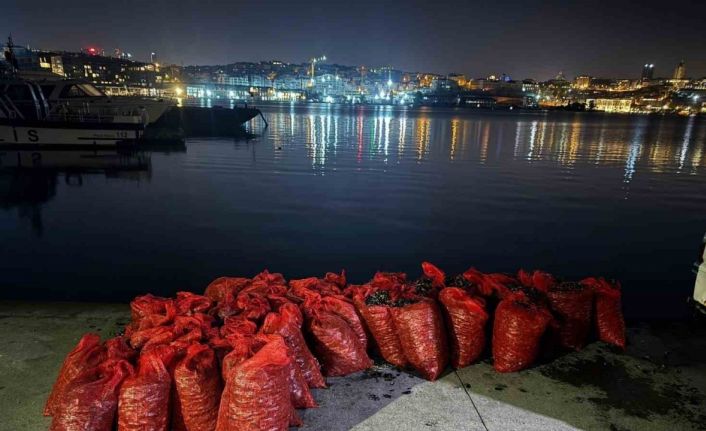 Üsküdar’da 2 ton kaçak midye ele geçirildi