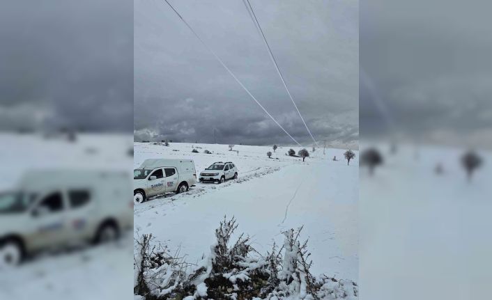 YEDAŞ, kar yağışı sonrası arızaları gidermek için sahada