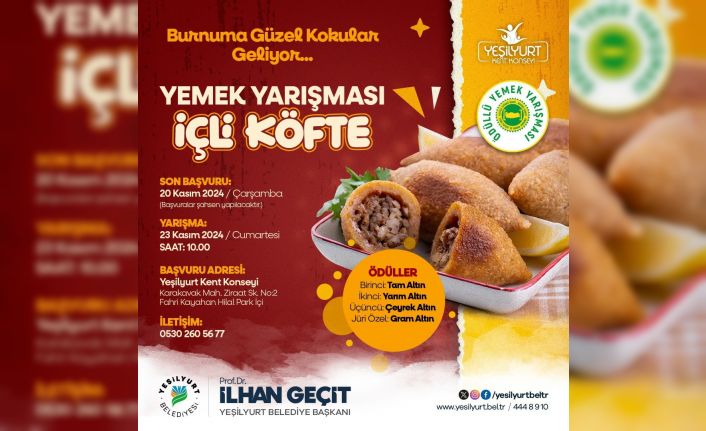 Yeşilyurt’ta  içli köfte yemek yarışması