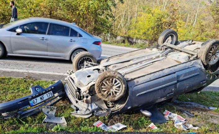 Zonguldak-Ankara kara yolunda feci kaza, 2 yaralı