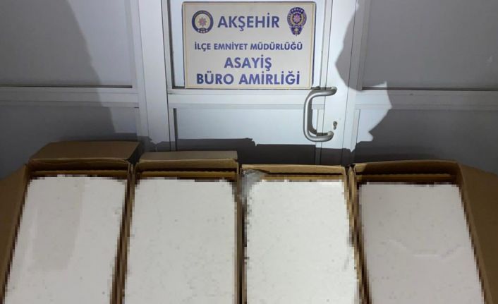 Akşehir’de 92 bin adet doldurulmuş sigara ele geçirildi