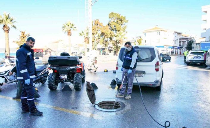 Ayvalık’ta kışlık ilaçlama çalışmaları yapıldı