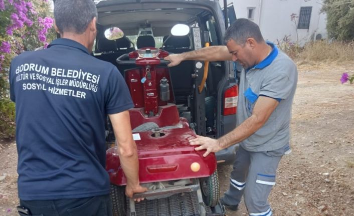 Belediyeden akülü sandalye bakım, onarım desteği