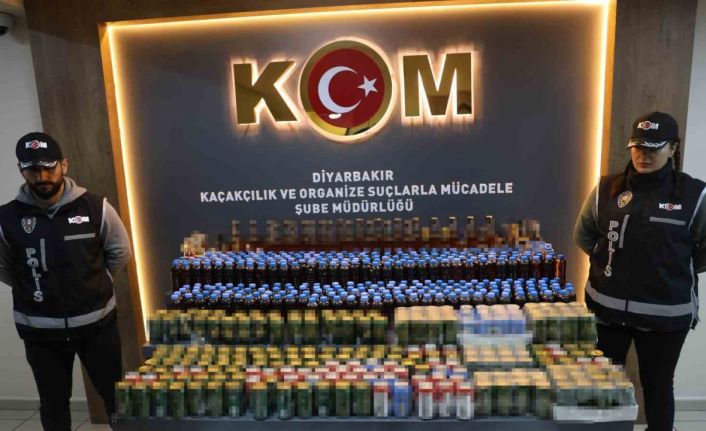 Diyarbakır’da bin 300 şişe kaçak alkollü içecek ele geçirildi